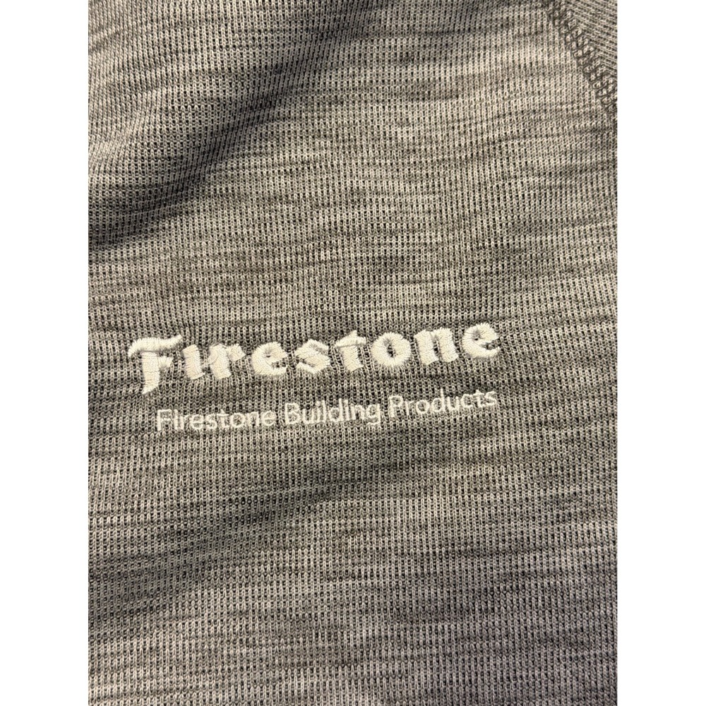 Firestone Building Products Shirt Mens XL Heather Gray 1/4 Zip‎ Pullover Fleece - Picture 3 of 8